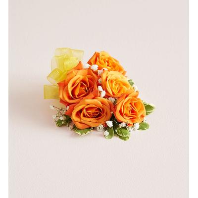 1-800-Flowers Flower Delivery Orange Spray Rose Corsage Large W/ Yellow Bow