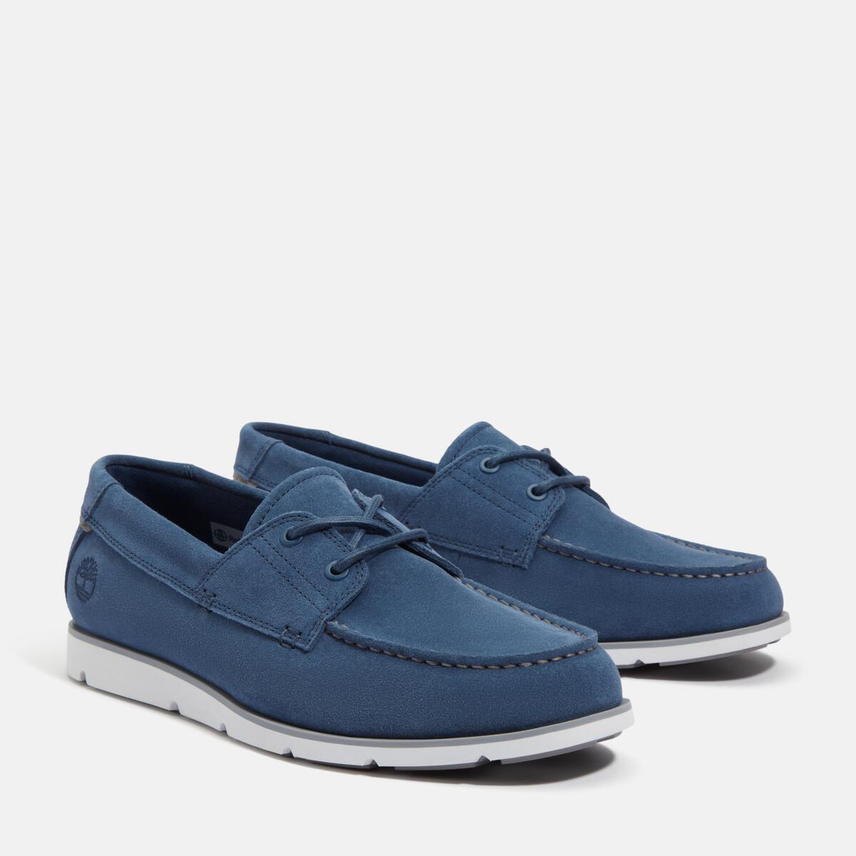 Sneaker TIMBERLAND "GRAFTON BAY LACE UP SHOE", Herren, Gr. 43, dk blu suede, Leder, Schuhe Sneaker