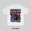 Paul George Vintage Print Kurzarm American High Street Fashion Marke Basketball Shirt Baumwolle Hip Hop T-shirt Kleiner Ausschnitt
