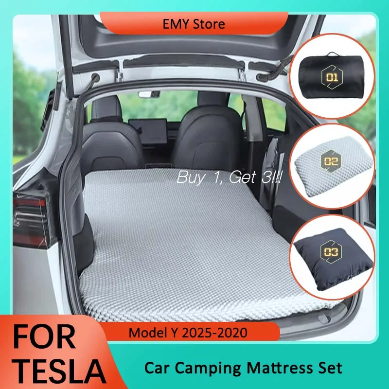 Für Tesla Model Y2025, Wacholder, Camping-Matratze, Memory-Schaum mit Aufbewahrungstasche, tragbare Reise-Isomatte, 2024, Modell Y-Zubehör Image