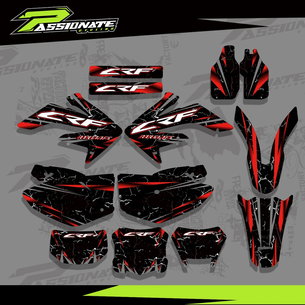 Motorrad-Grafik-Aufkleber-Set für Honda CRF250X CRF 250X 2004–2012, 2007, 2008, 2009, 2010, 2011, individuelles Geschenk Image