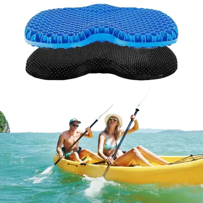 Anti Slip Boat Canoe Rowing Stadium Pad with Non-Slip Cover Kayak Seat Cushion for Sit in Kayak Inflatable Kayak Canoe Boat