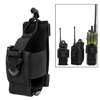 Tactical Molle Radio Holder Pouch Walkie Talkie Holster Nylon Waist Pack Belt Magazine Mag Pouch Pocket Pocket Hunting