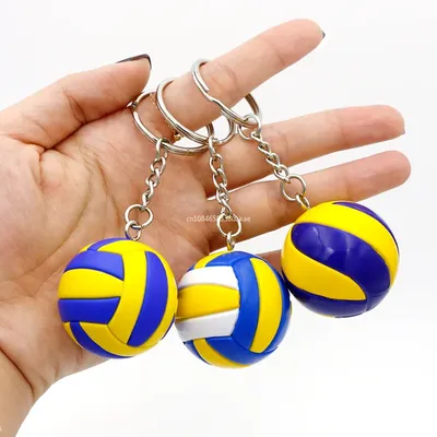 1Pcs Volleyball Keychain Sport Key Chain Car Bag Ball Volleyball Key Ring Holder Volleyball Gifts for Players Keyring Keychains