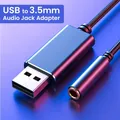 Cavo audio da USB a jack da 3,5 mm Adattatore da USB a Aux Scheda audio stereo esterna Supporto da