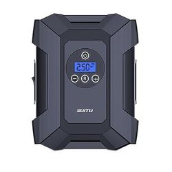 Tragbarer Reifenfüller 12-V-Gleichstrom-Luftkompressor digitales Druckmessgerät 150 psi und LED-Notlicht geeignet für Autoreifen Fahrräder Motorräder Basketball und andere aufblasbare Gegenstände
