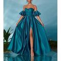 Elegantes A-Linien-Abendkleid für Gala mit schwarzem Schlips bodenlanges Sweetheart-Kleid mit Rüschen und Schlitz 2025