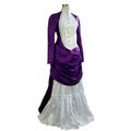 Viktorianisches Edwardianisches Brautkleid im 1910er-Jahre-Stil für Damen Ball- und Cocktailkleid bodenlang einfarbig Übergröße maßgeschneidertes Hochzeits- und Homecoming-Kleid