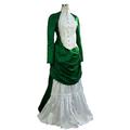 Viktorianisches Edwardianisches Brautkleid im 1910er-Jahre-Stil für Damen Ball- und Cocktailkleid bodenlang einfarbig Übergröße maßgeschneidertes Hochzeits- und Homecoming-Kleid