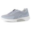 Keilsneaker GABOR ROLLINGSOFT, Damen, Gr. 40, blau (hellblau), Textil, Nubuklederimitat, unifarben, sportlich, Schuhe, Freizeitschuh, Halbschuh, Schnürschuh mit Wechselfußbett