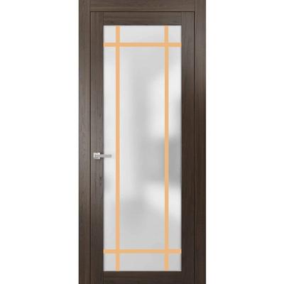 Solid French Pre-Hung Door Frosted Glass