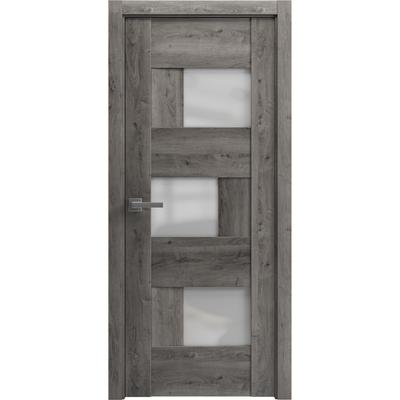 Solid French Pre-Hung Door Frosted Glass