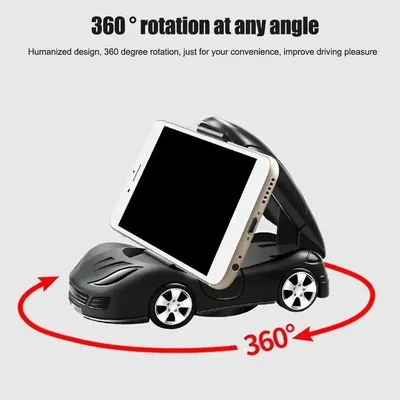 360° Rotating Creative Car Model Cell Phone Holder for iphone 15 14 Samsung S22 Car Model Ornaments Vehicle Shape Phone Holder