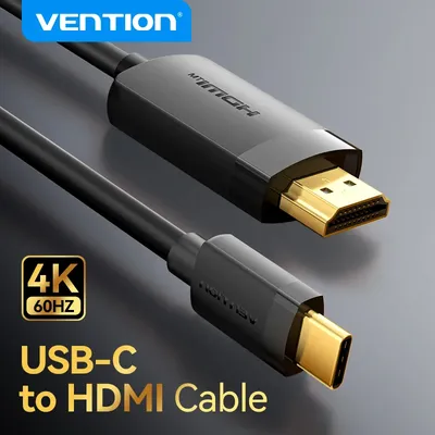 Vention USB C to 4K HDMI-compatible Cable Adapter 4K 60Hz for MacBook Pro iMac iPad Pro for Samsung Galaxy Type C to HDMI 2.0