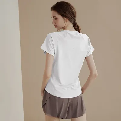 Yoga Crop Top Sports T-shirt Women's Short Sleeve Running Yoga Jacket Women's Top Deportivo Mujer