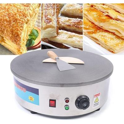 Crêpes Maker Elektrisch mit 45cm Platte 3000W Creperie Temperaturen zwischen 150-280 Crepes-Eisen
