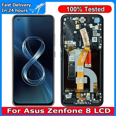 5,9 "AMOLED Für Asus Zenfone 8 LCD Display Touch Screen Panel Digitizer Ersatz Für Asus Zenfone 8 ZS590KS LCD mit Rahmen