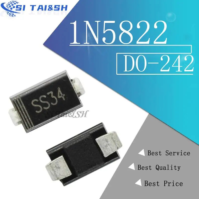 100 Stück 1N5822 smd SMA do-214ac IN5822 Schottky-Diode ss34 Neues Original Image