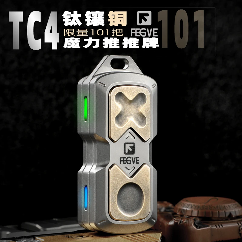 EDC Push Slider aus Titanlegierung, mechanische, intensive EDC-Dekompressionswerkzeuge Image