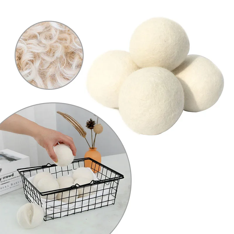 Kleidung Wolle Trockner Bälle Wäsche Wäschetrockner Bälle 5 cm Trockner Bälle Wäsche Weichspüler Wiederverwendbare Hause Waschmaschine Zubehör Image