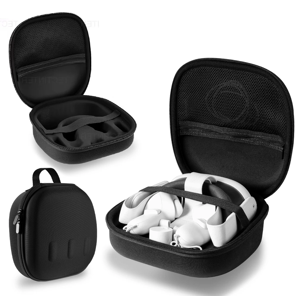 EVA Harte Tragetasche Für Meta Quest 3/3S Größere Kapazität Harte Lagerung Tasche Für VR Headsets Schutzhülle tasche Gaming Zubehör Image