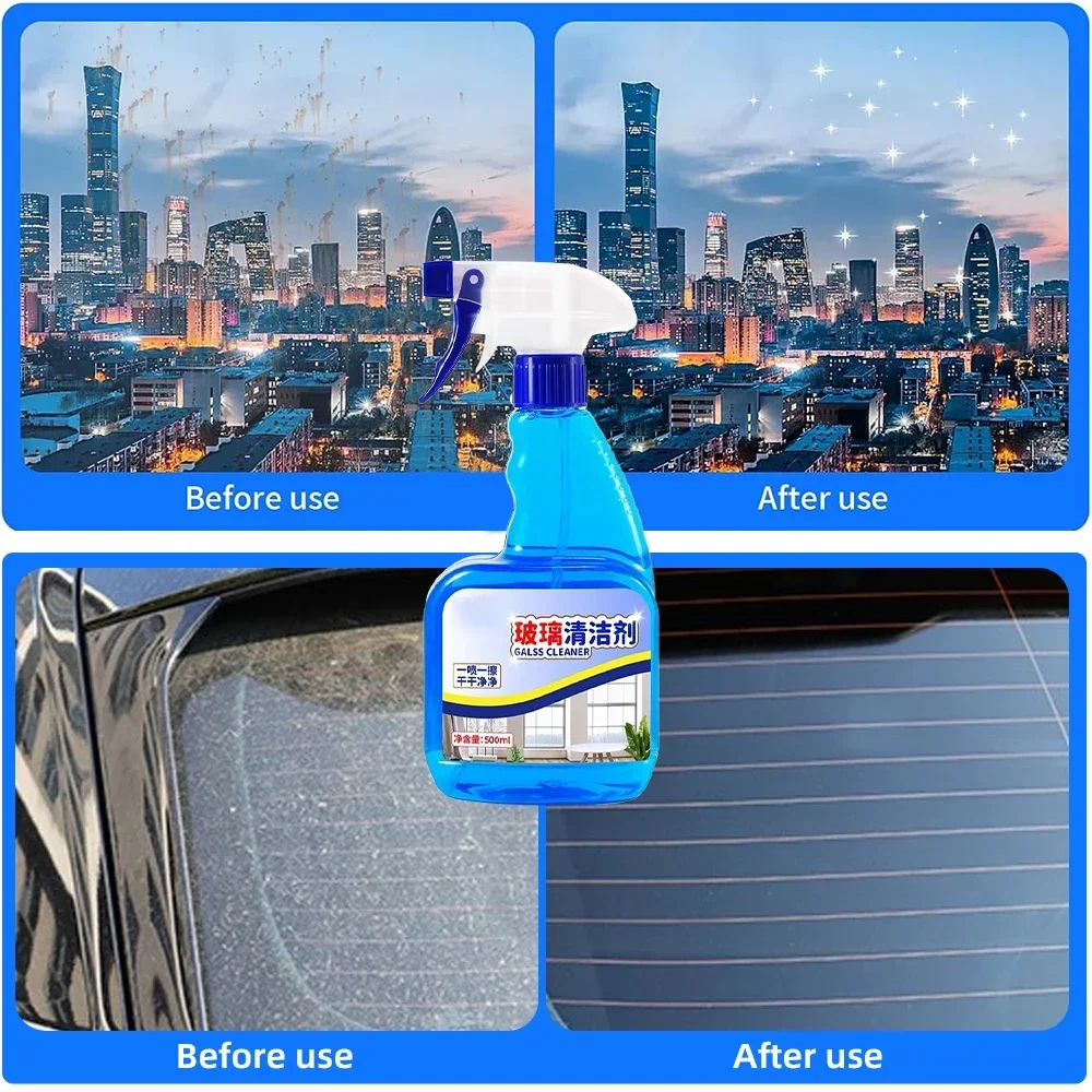 Auto Glas Öl Film Entferner Windschutzscheibe Reiniger Schmutz Entfernung Spray für Fenster Badezimmer mit Schaber Reinigung Werkzeug für VW Polo Beet Image