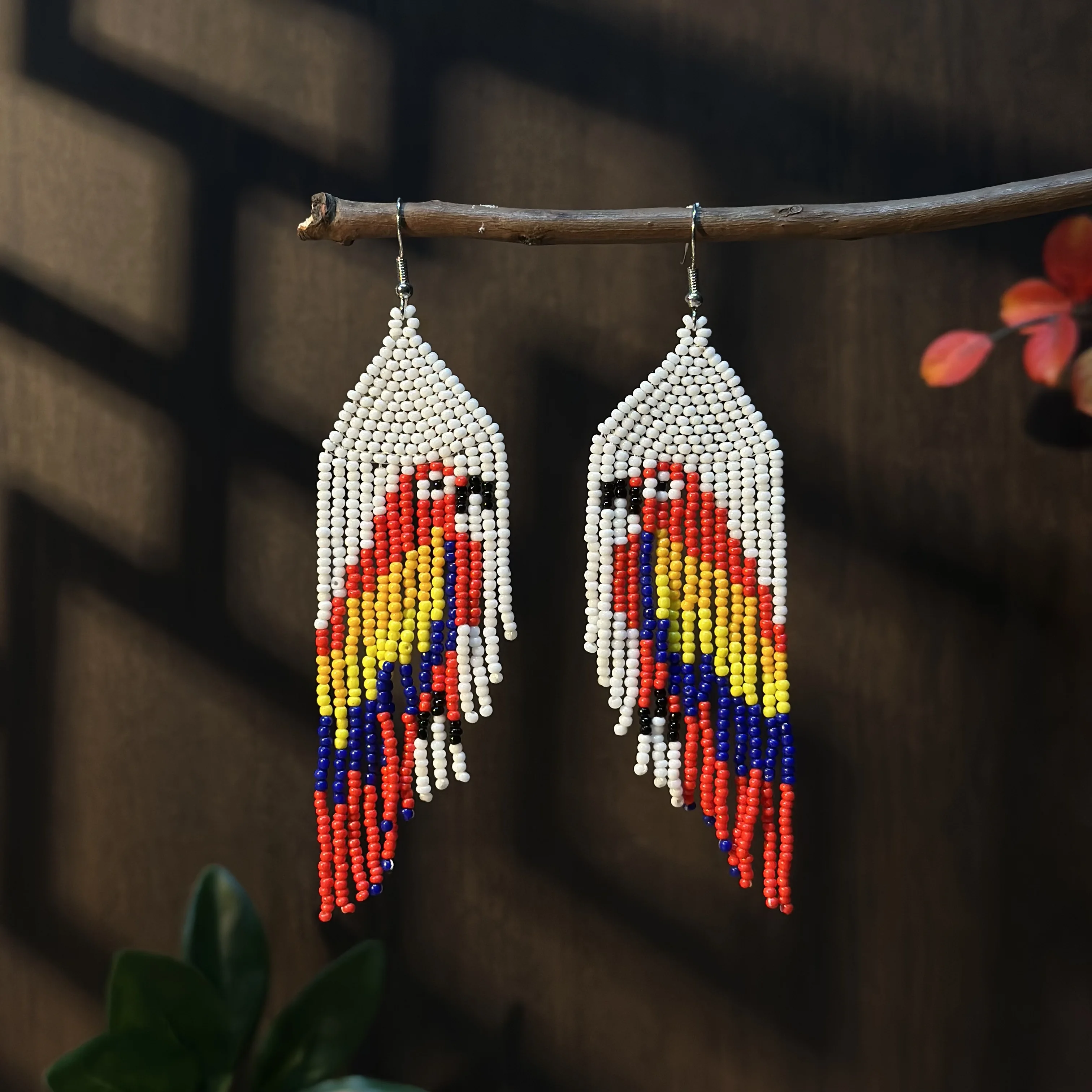 Böhmische Saatperlen-Ohrringe im amerikanischen Stil, tierisch inspirierte Stamm-Ohrringe, Damen-Modeschmuck Image