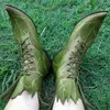 Frauen Fee Cosplay Retro Schuhe Kunstleder Poulaine Mittelalter Kostüm Prop Gothic Elf Hexe Stiefel