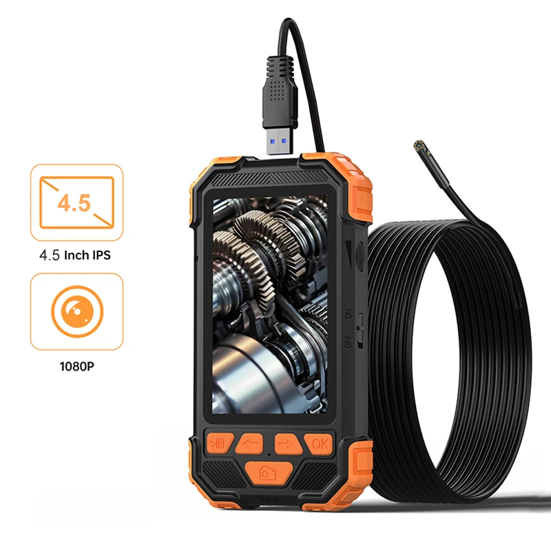 4,5 Zoll ips Bildschirm Endoskop HD1080p Single Dual Triple Objektiv HD1920p 5mp Autofokus Kamera Auto Inspektion Endoskop Aufnahme Video Image