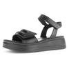 Sandalette GABOR "RHODOS", Damen, Gr. 37, schwarz, Kalbsleder, unifarben, modisch, Schuhe, Sommerschuh, Riemchensandale mit zwei Klettverschlüssen, G-Weite