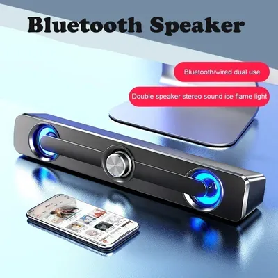 USB Verdrahtete Leistungsstarke Computer Lautsprecher Bar Stereo Subwoofer Bass Lautsprecher Surround Sound Box LED Für PC Laptop Telefon Tablet MP3