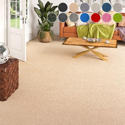 Teppichboden MY HOME "Zephyra, Schlinge, Made in Netherlands", beige, B:400cm H:8mm L:650cm, Kunstfaser, Teppiche, Uni Farben, Breite 400 cm, Schlinge, strapazierfähig Image
