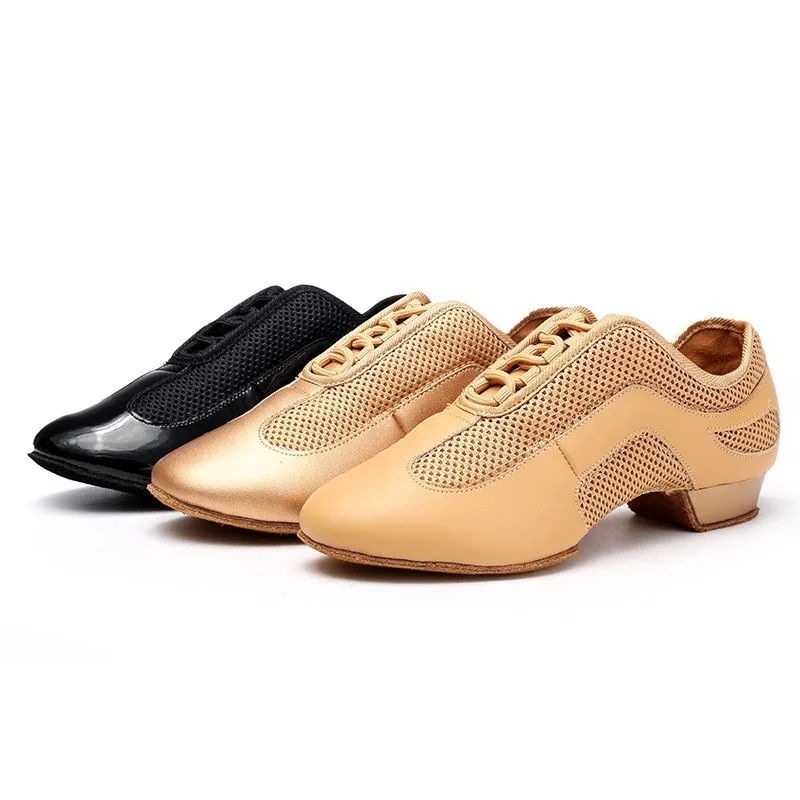 Latin Dance Schuhe Erwachsene Männer Frauen Haut Ton Patent Leder Professionelle Weiche Lehrer Schuhe Square Dance Schuhe Ballsaal Große Größe