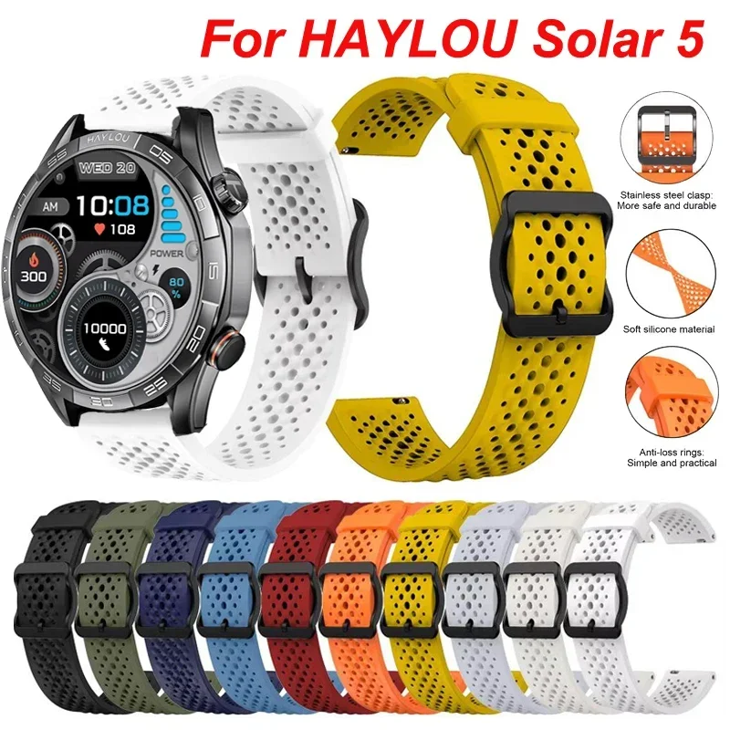 20 mm 22 mm Silikonarmband für Haylou Solar 5/Neo/RS4 RS4Plus Armband für Haylou Watch 2 Pro/R8 S8 RS5/Solar Plus RT3 Image