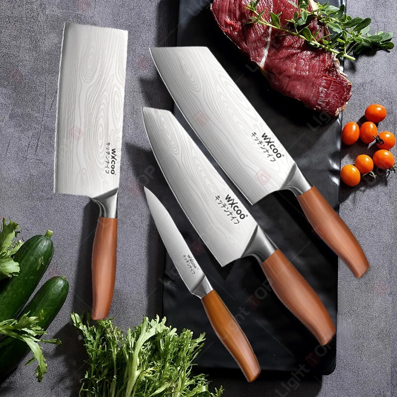 Professionelle japanische Küchenmesser Edelstahl Fischfilet Fleischbeil Kochmesser Obst Schneidemesser Kochutensilien Image