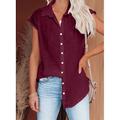 Camicia da donna alla moda quotidiana con bottoni semplici colletto a camicia e vestibilità regolare