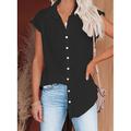 Camicia da donna alla moda quotidiana con bottoni semplici colletto a camicia e vestibilità regolare