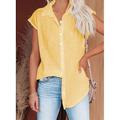 Camicia da donna alla moda quotidiana con bottoni semplici colletto a camicia e vestibilità regolare