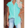 Camicia da donna alla moda quotidiana con bottoni semplici colletto a camicia e vestibilità regolare