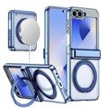 Custodia per telefono Samsung Galaxy Z Flip 6 Flip 5 Supporto per supporto Magnete Ricarica wireless Supporto retro in PC placcato