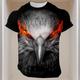 Eagle Street Style Uomo 3D Stampa T-shirt Tee Festa Compleanno e Giorno dell'Indipendenza Americana Manica Corta Girocollo Maglietta Estate e Primavera