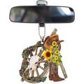 2023 Accessori per specchietto retrovisore auto Stivali da cowboy Ornamento Cappello Sella Portachiavi Decorazione