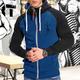 Giacca con cappuccio patchwork con cerniera intera da uomo casual a maniche lunghe traspirante in tessuto ad asciugatura rapida per allenamento autunnale corsa palestra abbigliamento sportivo abbigliamento sportivo