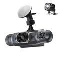 Q9 1080p Nuovo design Monitoraggio a 360 gradi DVR per auto 170 gradi Grandangolo 3 pollici IPS Dash Cam Visione notturna Sensore G Monitoraggio del parcheggio LED a infrarossi Registratore per auto