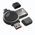 Caricabatterie wireless 2 in 1 per Samsung Galaxy Watch Cavo di ricarica rapida Stazione dock Caricabatterie portatile USB tipo C