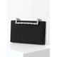 Clutch Elegante da Donna con Glitter Manico in Strass e Catena Dorata per Feste Sera Matrimoni ed Eventi Formali