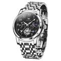 Montre chronographe étanche à quartz pour hommes de la marque Olevs échelle numérique et multifonction.