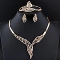 Ensembles de bijoux de mariée vintage élégants - Collier en alliage de strass en cristal Boucles d'oreilles Bagues Bracelets Fête de mariage pour femmes