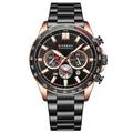CURREN Montre-bracelet à quartz pour homme avec calendrier lumineux et décoration en acier étanche