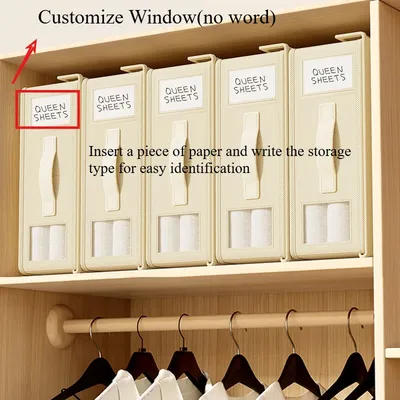 Sheet Storage Box Organizer Thickened Fabric Folding Window Zipper Blanket Organizer Wardrobe Bed